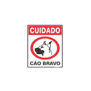 Placa em Poliestireno – Cão Bravo