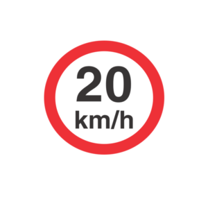 Placa em Poliestireno – Velocidade 20 km/h