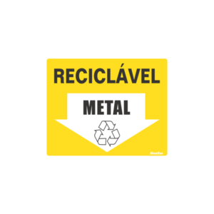Placa em Vinil Adesivo – Reciclável – Metal