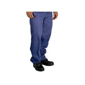 Calça Profissional Masculina em Brim Azul Marinho/Cinza